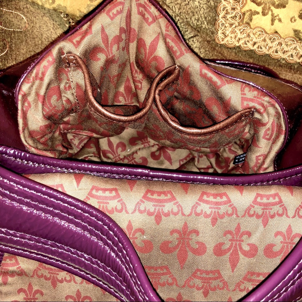 βSOLDβπHPπTRENDING Gianni Bini Plum Leather Bag - Picture 5 of 7